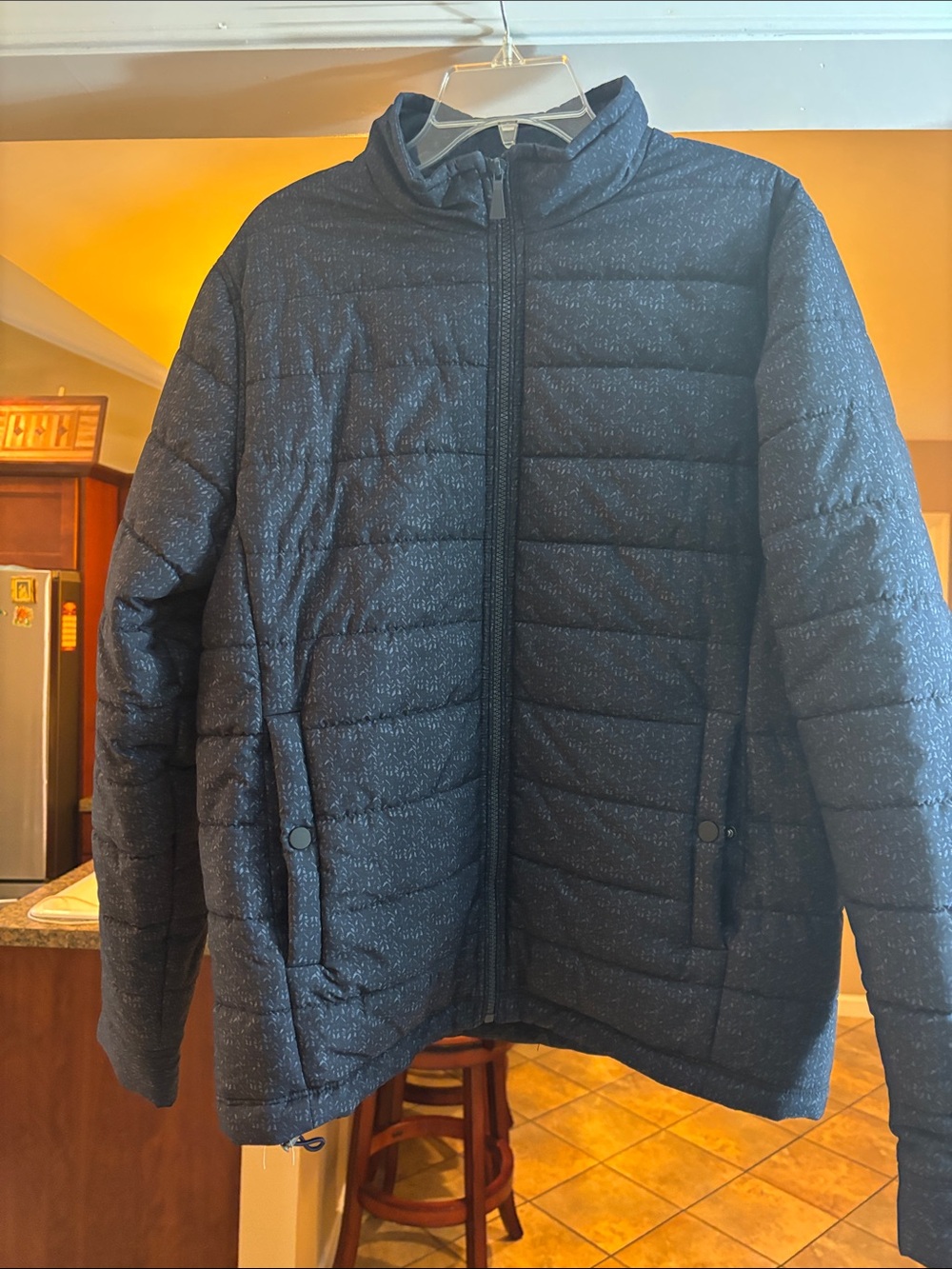 Robert Graham Men's Dark Navy Quilted Puffer Jacket